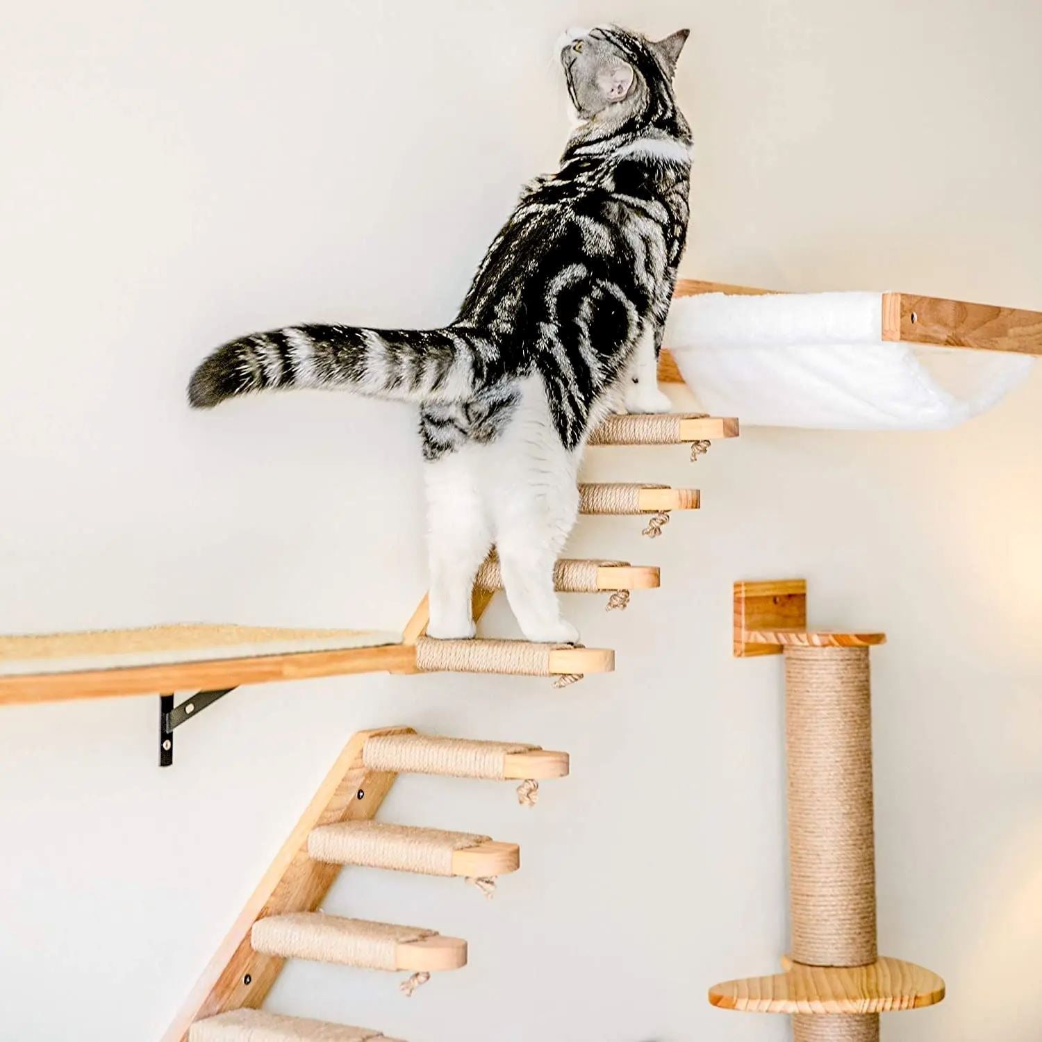 ClimbCat™ Escalier en Bois - Chat Michou