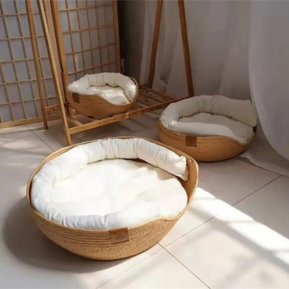 Panier Tissé Artisanal - Chat Michou